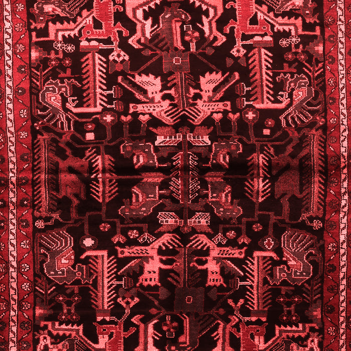 Machine Washable Animal Red Traditional Rug, wshtr521red