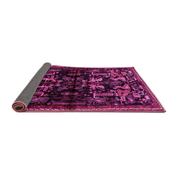 Sideview of Animal Pink Traditional Rug, tr521pnk