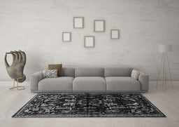 Machine Washable Animal Gray Traditional Rug in a Living Room,, wshtr521gry