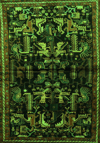 Animal Green Traditional Rug, tr521grn