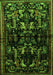 Animal Green Traditional Rug, tr521grn