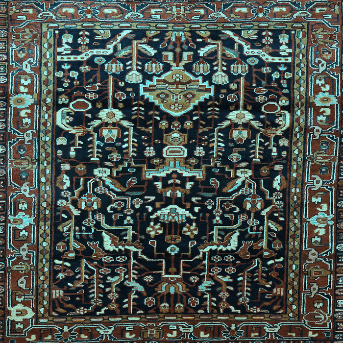 Square Persian Light Blue Traditional Rug, tr522lblu
