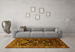 Machine Washable Persian Yellow Traditional Rug in a Living Room, wshtr522yw