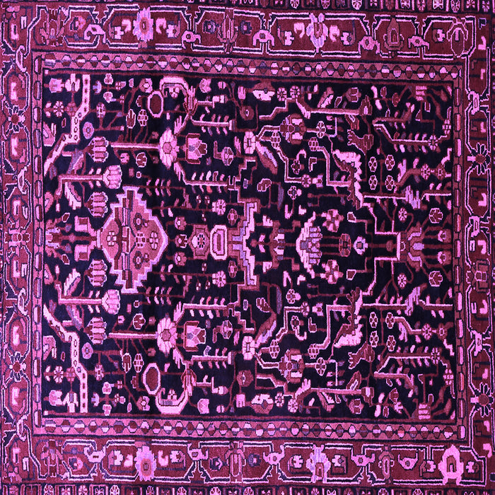Square Persian Purple Traditional Rug, tr522pur