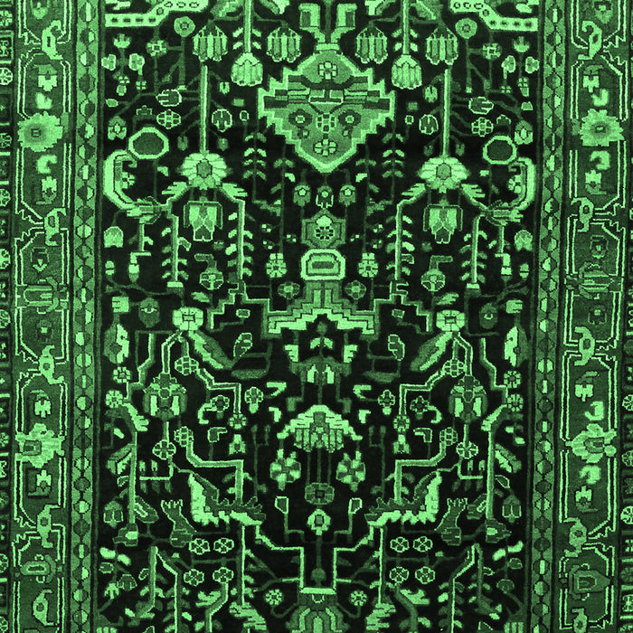 Machine Washable Persian Emerald Green Traditional Area Rugs, wshtr522emgrn