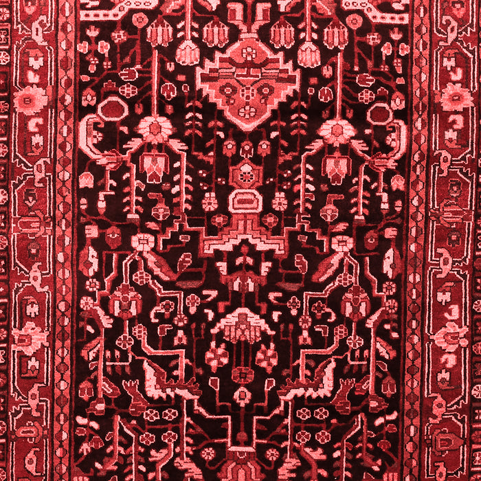 Machine Washable Persian Red Traditional Rug, wshtr522red