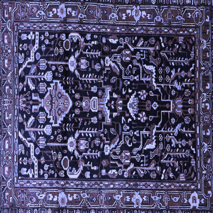 Square Persian Blue Traditional Rug, tr522blu