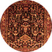 Machine Washable Persian Orange Traditional Area Rugs, wshtr522org