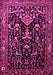 Machine Washable Persian Pink Traditional Rug, wshtr522pnk