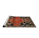 Sideview of Machine Washable Traditional Vermilion Red Rug, wshtr523