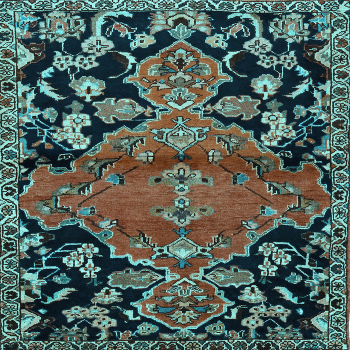 Square Persian Light Blue Traditional Rug, tr523lblu
