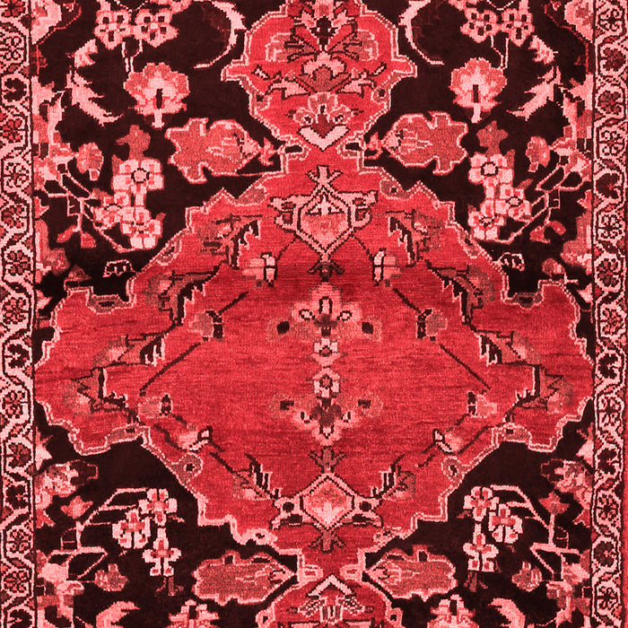 Machine Washable Persian Red Traditional Rug, wshtr523red