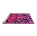 Sideview of Machine Washable Persian Pink Traditional Rug, wshtr523pnk