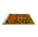 Sideview of Machine Washable Persian Yellow Traditional Rug, wshtr523yw