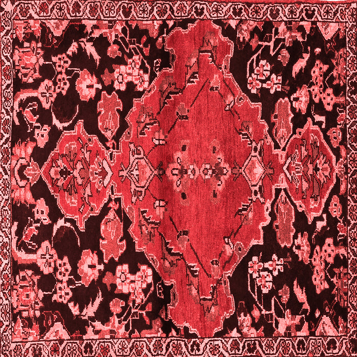 Machine Washable Persian Red Traditional Rug, wshtr523red