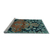 Sideview of Machine Washable Persian Light Blue Traditional Rug, wshtr523lblu