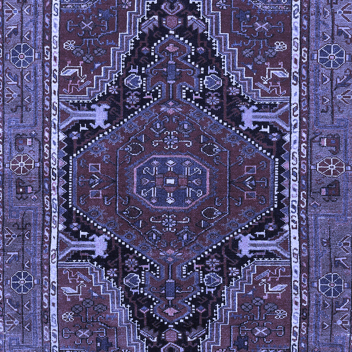 Machine Washable Persian Blue Traditional Rug, wshtr524blu