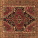 Square Machine Washable Persian Brown Traditional Rug, wshtr524brn