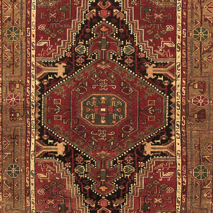 Machine Washable Persian Brown Traditional Rug, wshtr524brn