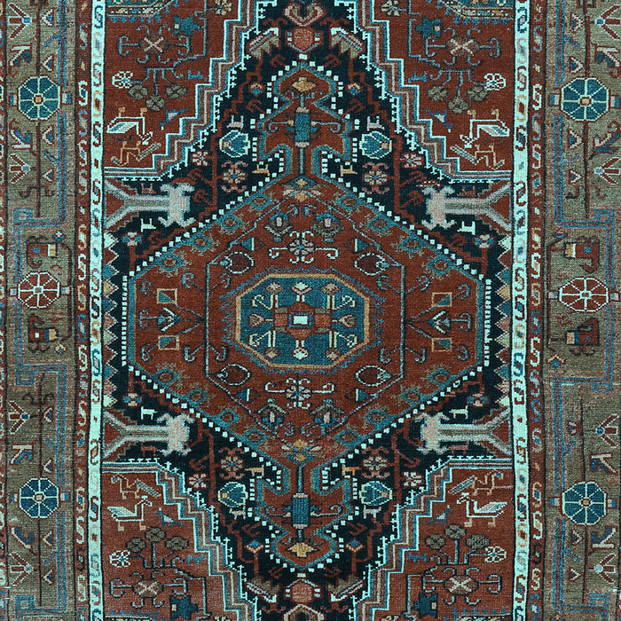 Machine Washable Persian Light Blue Traditional Rug, wshtr524lblu