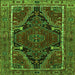 Serging Thickness of Persian Green Traditional Rug, tr524grn