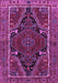 Machine Washable Persian Purple Traditional Area Rugs, wshtr524pur