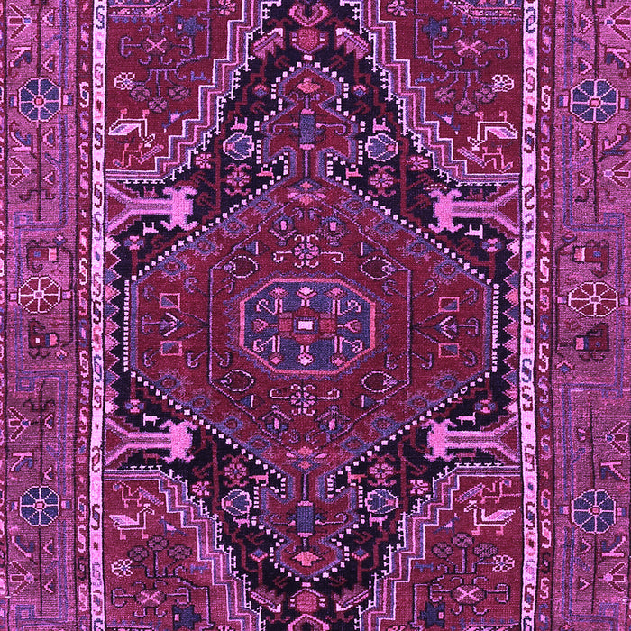 Machine Washable Persian Purple Traditional Area Rugs, wshtr524pur