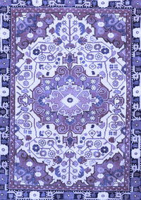 Medallion Blue Traditional Rug, tr525blu