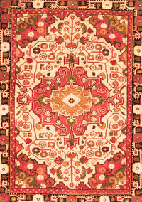 Medallion Orange Traditional Rug, tr525org