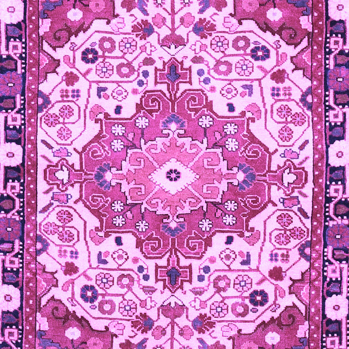 Machine Washable Medallion Purple Traditional Area Rugs, wshtr525pur