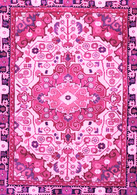 Medallion Pink Traditional Rug, tr525pnk