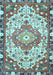 Medallion Light Blue Traditional Rug, tr525lblu