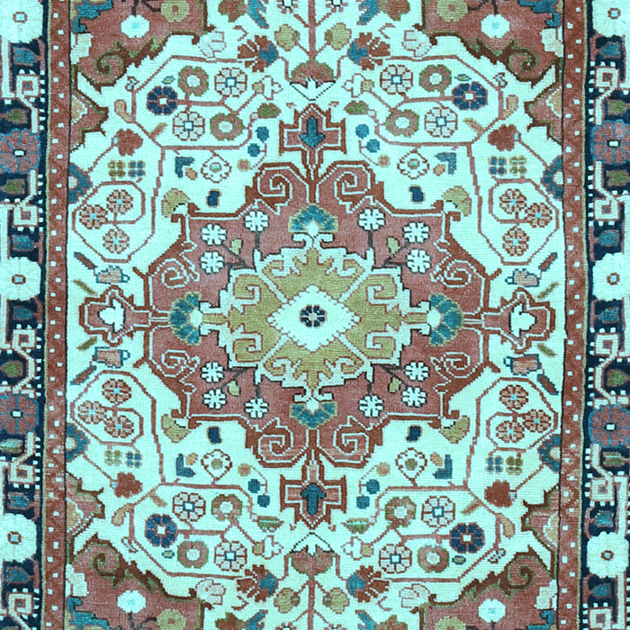 Medallion Light Blue Traditional Rug, tr525lblu