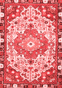 Medallion Red Traditional Rug, tr525red