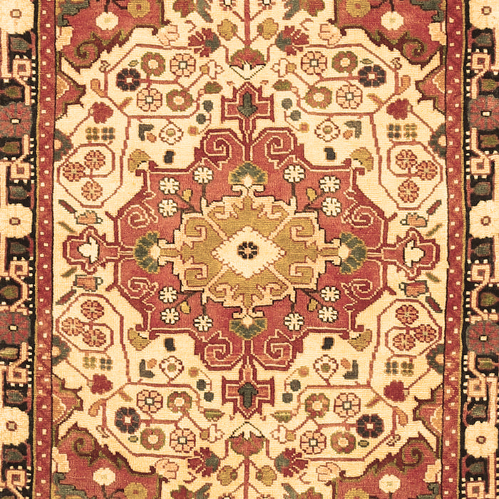 Machine Washable Medallion Brown Traditional Rug, wshtr525brn