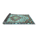 Sideview of Medallion Light Blue Traditional Rug, tr525lblu