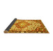 Sideview of Medallion Yellow Traditional Rug, tr525yw