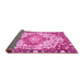 Sideview of Medallion Pink Traditional Rug, tr525pnk