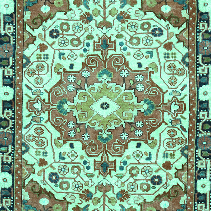 Medallion Turquoise Traditional Rug, tr525turq