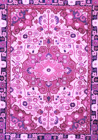 Medallion Purple Traditional Rug, tr525pur