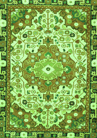 Medallion Green Traditional Rug, tr525grn