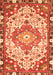 Serging Thickness of Machine Washable Medallion Orange Traditional Area Rugs, wshtr525org