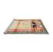 Sideview of Machine Washable Traditional Brown Rug, wshtr526