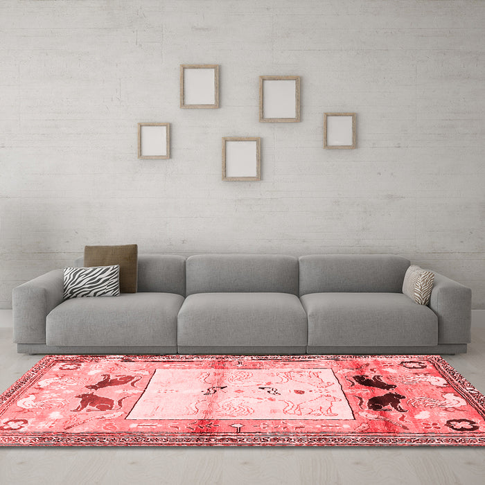 Traditional Red Washable Rugs
