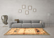 Machine Washable Animal Brown Traditional Rug in a Living Room,, wshtr526brn