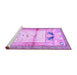 Sideview of Machine Washable Animal Purple Traditional Area Rugs, wshtr526pur