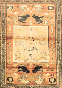 Animal Brown Traditional Rug, tr526brn