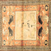 Square Animal Brown Traditional Rug, tr526brn