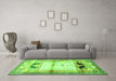 Machine Washable Animal Green Traditional Area Rugs in a Living Room,, wshtr526grn