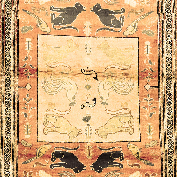 Machine Washable Animal Brown Traditional Rug, wshtr526brn
